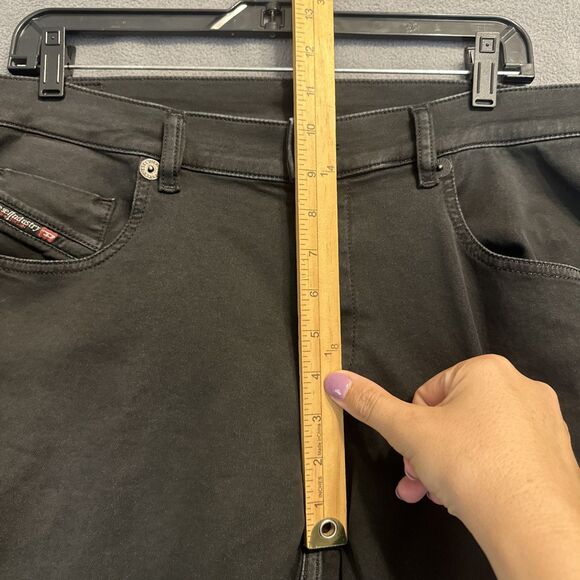 Diesel D-STRUKT Stretch Slim Straight Jeans Womens 36" Black Denim - Picture 8 of 10